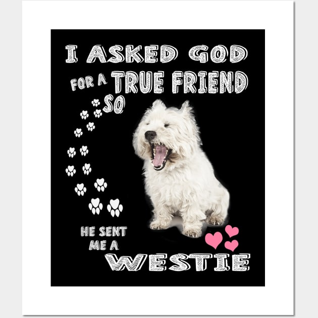 West Highland White Terrier lovers Westie Gifts, Cute Westie Wall Art by hugandmug